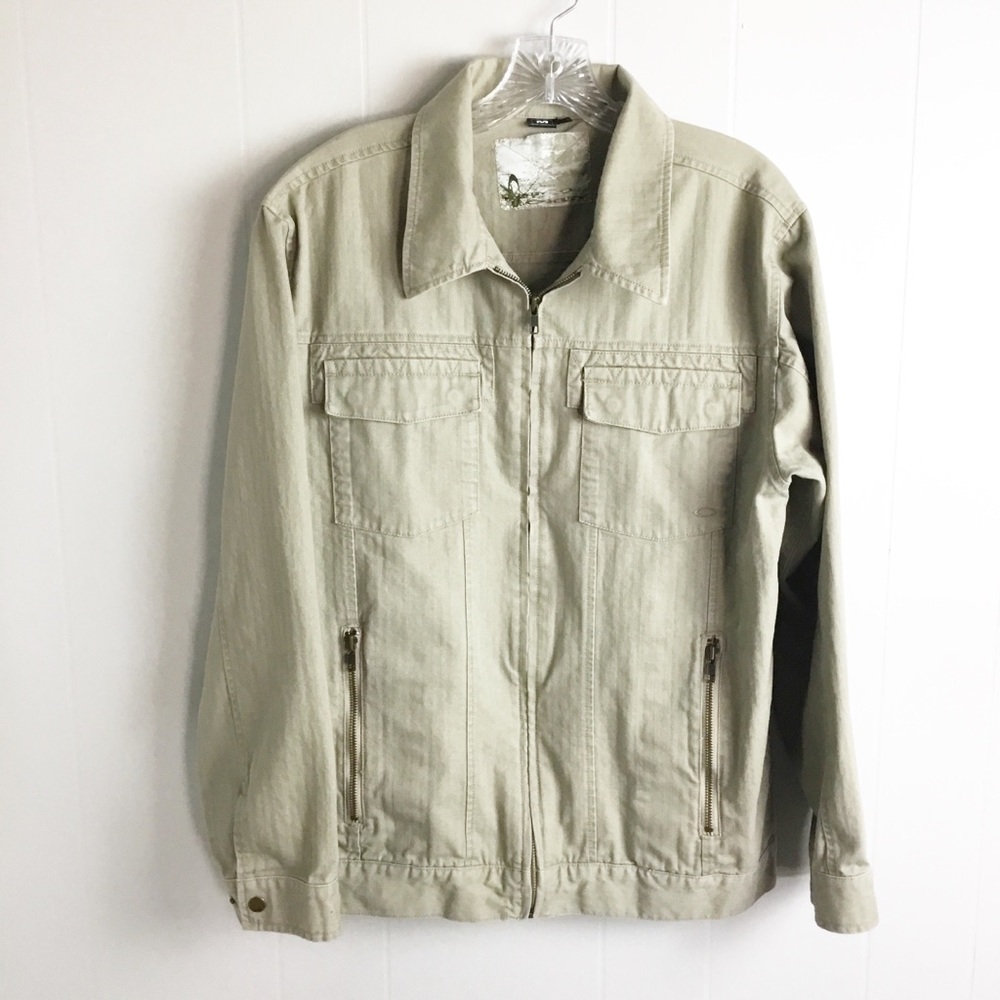 Oakley Tan Jacket Size M Men Zipper